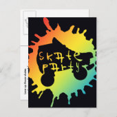 schaats splatz-partijuitnodiging uitnodiging briefkaart (Voorkant / Achterkant)