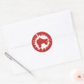 schaats splatz ronde sticker (Envelop)