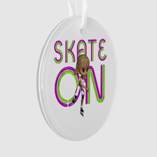 SCHAATS t-shirt op Ornament (voorkant)