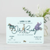 Schaats Uitnodigingen voor baby shower (Staand voorkant)