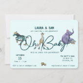 Schaats Uitnodigingen voor baby shower (Voorkant)