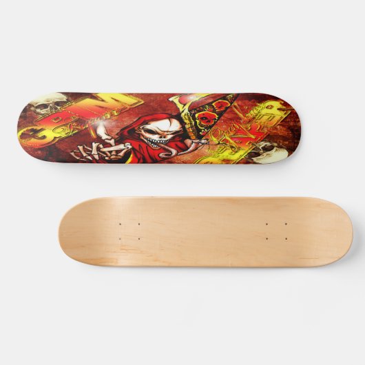 Schaats van Grim Reaper deck Skateboard (Horizontaal)
