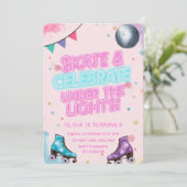Schaats & Vier Onder de Licht Neon  Kaart (Staand voorkant)