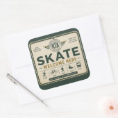 Schaats Welkom Hier Deelbare Mobiliteit Sticker (Envelop)