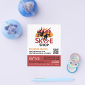 Schaats Winkelen, skateboarden Adverteren Flyer (Enkel)