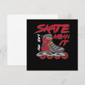 Schaats zoals jij bedoelt het Rollerblading Roller Kaart (Voorkant / Achterkant)