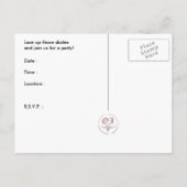 schaats: zonnestralen uitnodiging briefkaart (Achterkant)