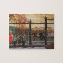 Schaatsbaan in de Winter (door Konstantin Somov)