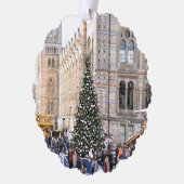 Schaatsbaan Kerstboom Londen UK Foto Ornament Kaart (Links)