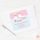 Schaatsbaan Meisjes Verjaardagsfeest Stickers (Envelop)
