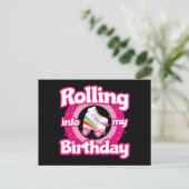 Schaatsbaan Verjaardagsfeestje Kinderen Schaatsen Briefkaart (Staand voorkant)