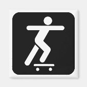 Schaatsboard Symbool Magneet (Voorkant)