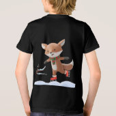 Schaatscartoonvos Tri-Blend Shirt (Achterkant)