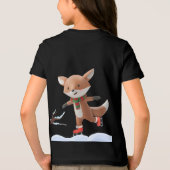 Schaatscartoonvos Tri-Blend Shirt (Achterkant)