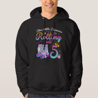 Schaatsen 5e verjaardag 5 jaar oud meisje feest ou hoodie