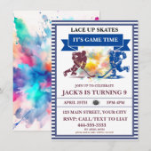 "Schaatsen Aan, Het Is Spelletjes Tijd" IJshockey Kaart (Voorkant / Achterkant)