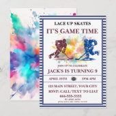 "Schaatsen Aan, Het Is Tijd Om Te Spelen" IJshocke Kaart (Voorkant / Achterkant)