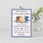 "Schaatsen Aan, Het Is Tijd Om Te Spelen" IJshocke Kaart (Staand voorkant)