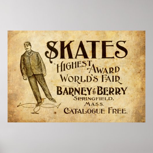  Schaatsen AD vanaf 1899 Poster (Voorkant)