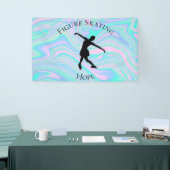 Schaatsen banner met haar naam! (Beurs)