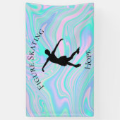 Schaatsen banner met haar naam! (Verticaal)