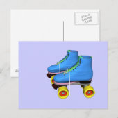 schaatsen blauw briefkaart (Voorkant / Achterkant)