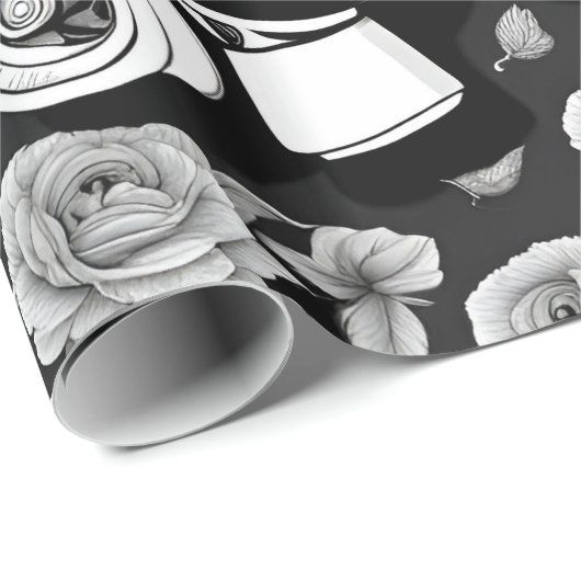 Schaatsen & Bloemen Cadeaupapier (Rol Hoek)