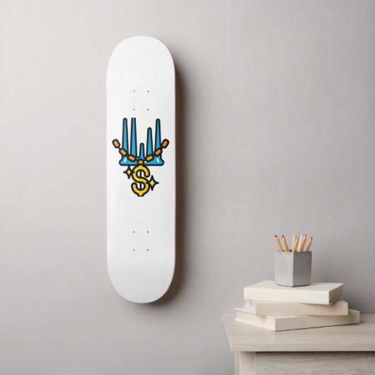 schaatsen bord persoonlijk skateboard (Muurkunst)