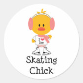 Schaatsen Chick Stickers (Voorkant)