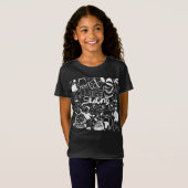 Schaatsen doodle stijl t-shirt (Voorkant volledig)