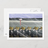 Schaatsen Ducks voor Kerstmis Feestdagenkaart (Voorkant / Achterkant)