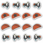Schaatsen en Helm Hoesjes Roller Derby Stickers (Voorkant)