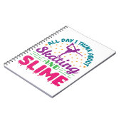 Schaatsen en slijm Schattige kunstschaatser Notitieboek (Linkerzijde)