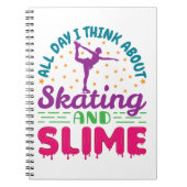 Schaatsen en slijm Schattige kunstschaatser Notitieboek (Voorkant)