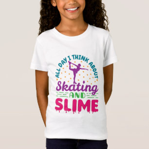 Schaatsen en slijm Schattige kunstschaatser T-shirt
