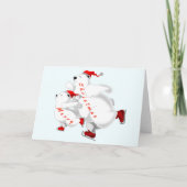 Schaatsen Familie Beren Kerstmis Kaart (Voorkant)