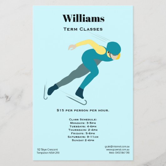 Schaatsen Flyer (Voorkant)