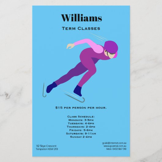 Schaatsen Flyer (Voorkant)