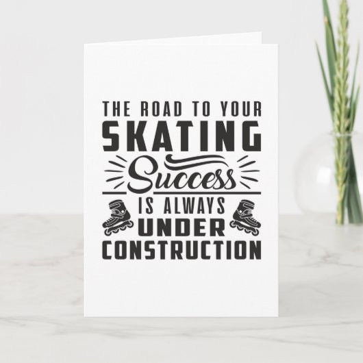Schaatsen Gealigneerde Skating Inliner Gift Idee Kaart (Voorkant)