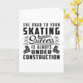 Schaatsen Gealigneerde Skating Inliner Gift Idee Kaart (Gele Bloem)