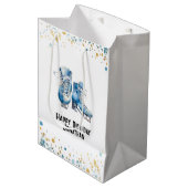 Schaatsen Gift Bag, Hockey Verjaardagsfeest Medium Cadeauzakje (Voorkant Gekanteld)