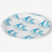 Schaatsen Glitter Verjaardag Papieren Bordje (Gekanteld)