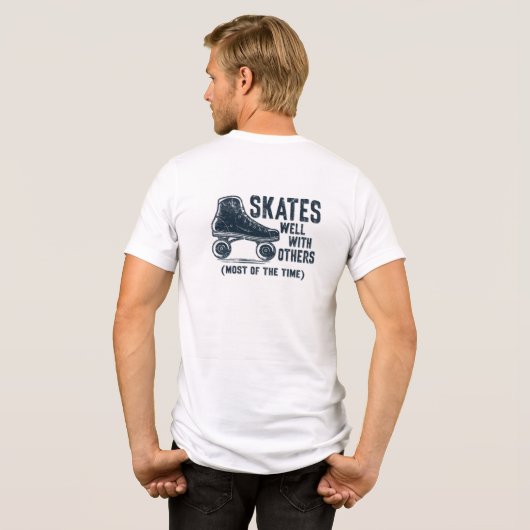 Schaatsen Goed Met Anderen - Back Graphics Tri-Blend Shirt (Achterkant volledig)