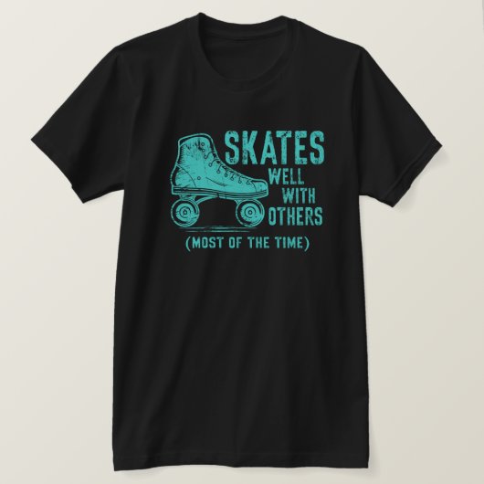 Schaatsen goed met anderen (meestal) t-shirt (Design voorkant)