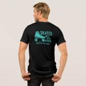 Schaatsen goed met anderen (meestal) - terug Tri-Blend shirt (Achterkant volledig)