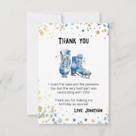 Schaatsen, Hockey Boys Verjaardagsfeest Bedankkaart