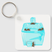Schaatsen Ice Cubes Sleutelhanger (Voorkant)