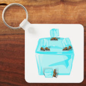 Schaatsen Ice Cubes Sleutelhanger (Voorkant)