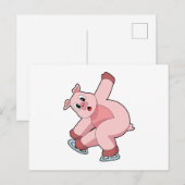 Schaatsen Ijs schaatsen Briefkaart (Voorkant / Achterkant)
