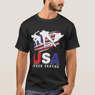Schaatsen Ijs Schaatssport Schaatsers Snelheid Kun T-shirt